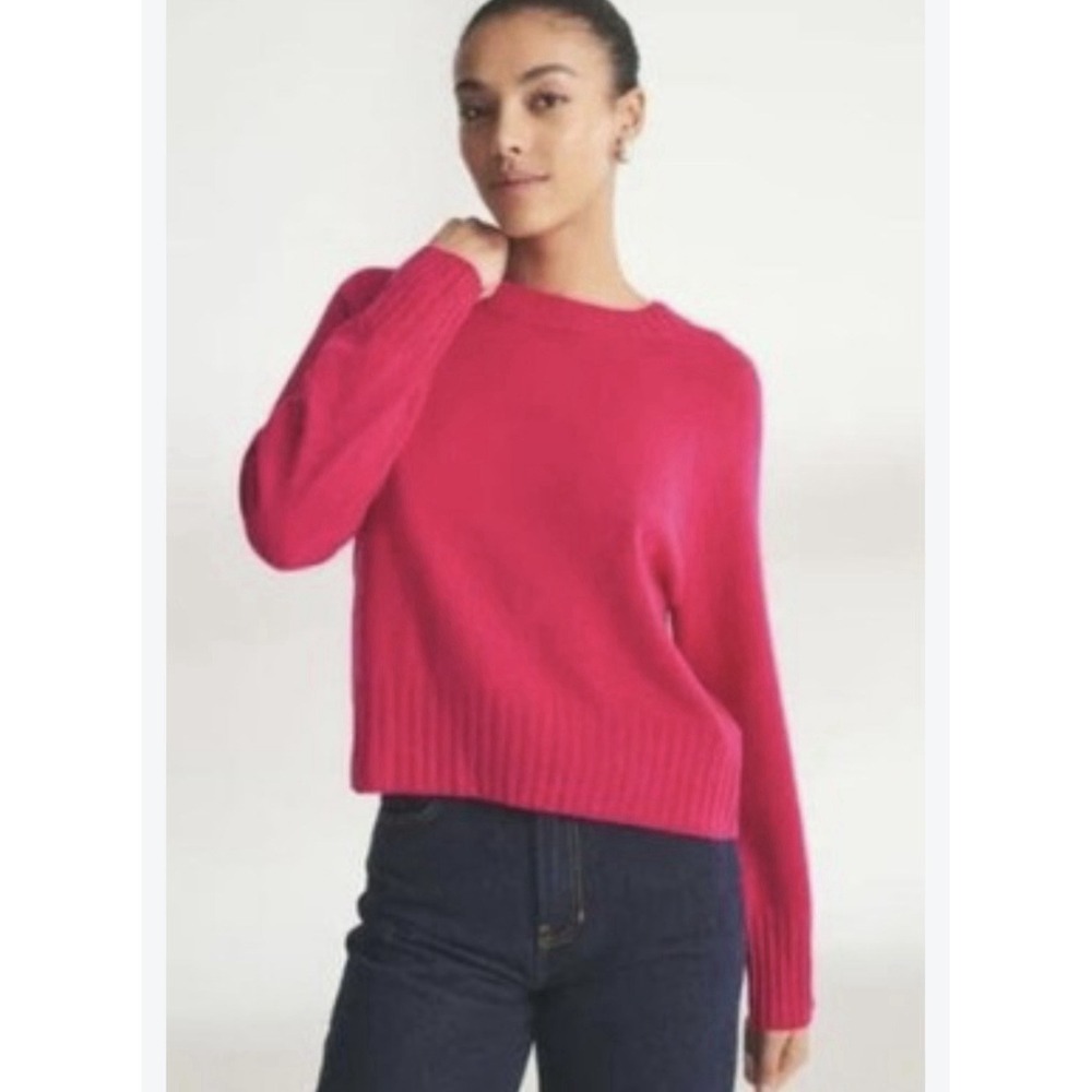 J Crew Chunky Knit Pullover Sweater Sz M Pink Comfort Closet Staple